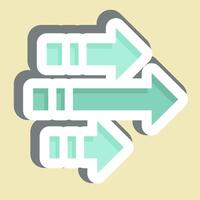 Sticker Arrows. related to Speed symbol. design editable vector