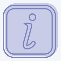 Icon Information. related to Public symbol. two tone style. design editable vector