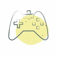 Icon Gamepad. related to Hobbies symbol. Color Spot Style. design editable vector