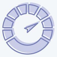 Icon Speedometer. related to Speed symbol. two tone style. design editable vector