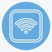 Icon Wifi. related to Public symbol. blue eyes style. design editable vector