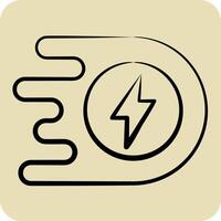 Icon Boost. related to Speed symbol. hand drawn style. design editable vector