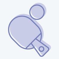 Icon Table Tenis. related to Hobbies symbol. two tone style. design editable vector