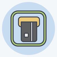 Icon ATM. related to Public symbol. color mate style. design editable vector