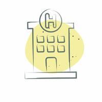 Icon Hospital. related to Healthcare symbol. Color Spot Style. design editable vector