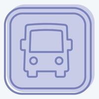 Icon Bus. related to Public symbol. two tone style. design editable vector