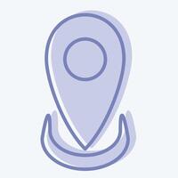 Icon Location. related to Healthcare symbol. two tone style. design editable vector