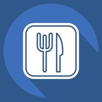 Icon Restaurant. related to Public symbol. long shadow style. design editable vector