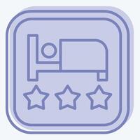 Icon Hotel. related to Public symbol. two tone style. design editable vector