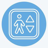 Icon Elevator. related to Public symbol. blue eyes style. design editable vector