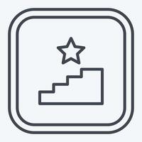 Icon Stairs. related to Public symbol. line style. design editable vector