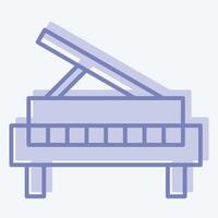 Icon Piano. related to Hobbies symbol. two tone style. design editable vector