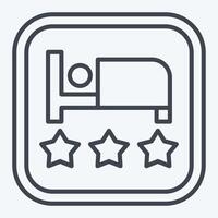 Icon Hotel. related to Public symbol. line style. design editable vector