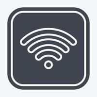 Icon Wifi. related to Public symbol. glyph style. design editable vector