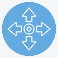 Icon Movement. related to Speed symbol. blue eyes style. design editable vector