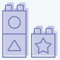 Icon Blocks. related to Kindergarten symbol. two tone style. design editable vector