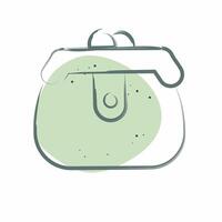 Icon Purse. related to Women symbol. Color Spot Style. design editable vector