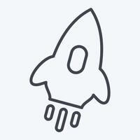 Icon Rocket. related to Speed symbol. line style. design editable vector