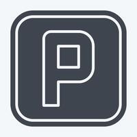 Icon Parking. related to Public symbol. glyph style. design editable vector