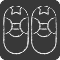 Icon Baby Shoe. related to Kindergarten symbol. chalk Style. design editable vector