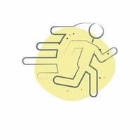 Icon Run. related to Speed symbol. Color Spot Style. design editable vector