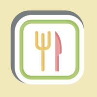 Sticker Restaurant. related to Public symbol. design editable vector