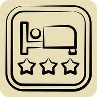 Icon Hotel. related to Public symbol. hand drawn style. design editable vector