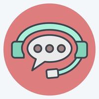 Icon Live Chat. related to Healthcare symbol. color mate style. design editable vector