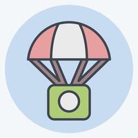 Icon Hot Ballon. related to Hobbies symbol. color mate style. design editable vector
