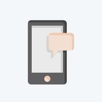 Icon Mobile Chat. related to Hobbies symbol. flat style. design editable vector