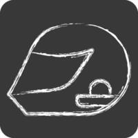 Icon Helmeticon. related to Hobbies symbol. chalk Style. design editable vector