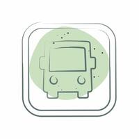Icon Bus. related to Public symbol. Color Spot Style. design editable vector
