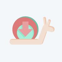 Icon Slow. related to Speed symbol. flat style. design editable vector