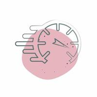 Icon Speed. related to Speed symbol. Color Spot Style. design editable vector
