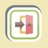 Sticker Exit. related to Public symbol. design editable vector
