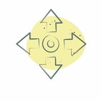 Icon Movement. related to Speed symbol. Color Spot Style. design editable vector