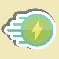 Sticker Flash. related to Speed symbol. design editable vector