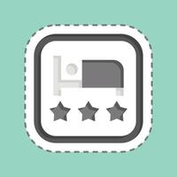 Sticker line cut Hotel. related to Public symbol. design editable vector