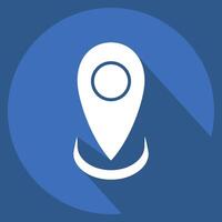 Icon Location. related to Healthcare symbol. long shadow style. design editable vector