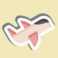Sticker Airplane. related to Hobbies symbol. design editable vector