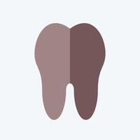 Icon Tooth. related to Healthcare symbol. flat style. design editable vector