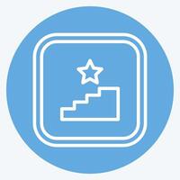 Icon Stairs. related to Public symbol. blue eyes style. design editable vector