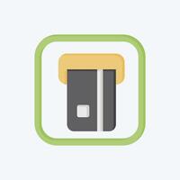 Icon ATM. related to Public symbol. flat style. design editable vector