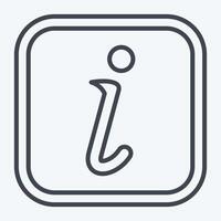 Icon Information. related to Public symbol. line style. design editable vector