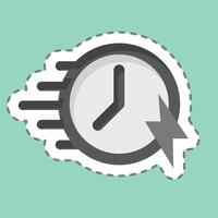 Sticker line cut Velocity. related to Speed symbol. design editable vector