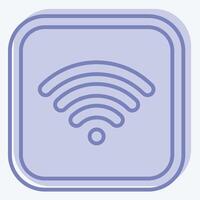 Icon Wifi. related to Public symbol. two tone style. design editable vector