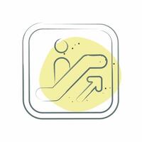 Icon Escalator. related to Public symbol. Color Spot Style. design editable vector