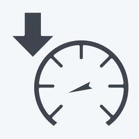 Icon Slow Down. related to Speed symbol. glyph style. design editable vector