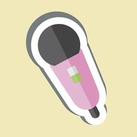 Sticker Singing Mic. related to Hobbies symbol. design editable vector