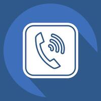 Icon Phone. related to Public symbol. long shadow style. design editable vector